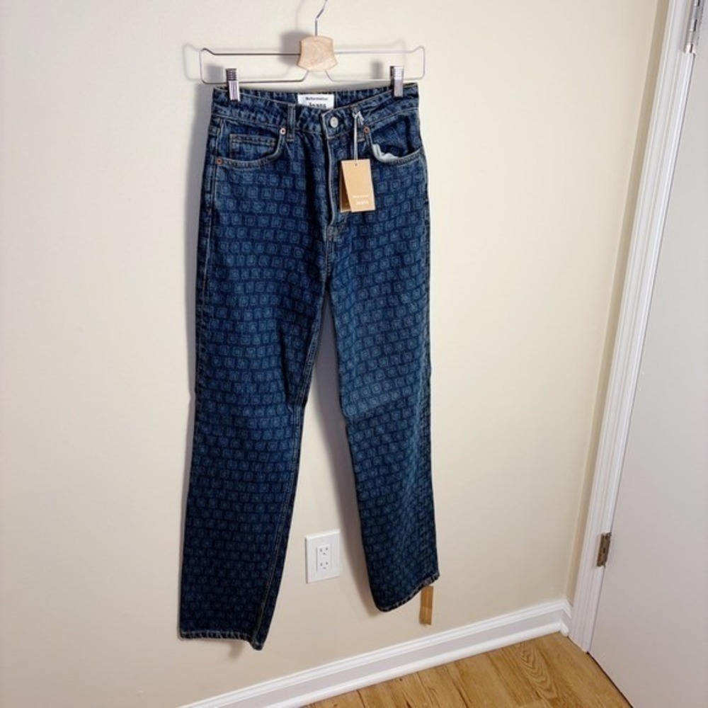 Reformation Jeans Women Blue Cynthia Laser Square High Rise Straight Leg Denim - Picture 5 of 13